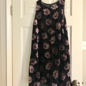 Floral Velvet Swing Dress